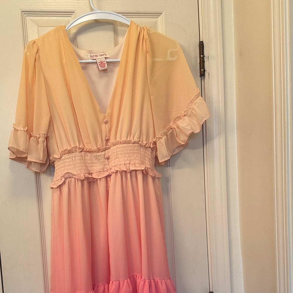 Rainbow Ombré Maxi Dress